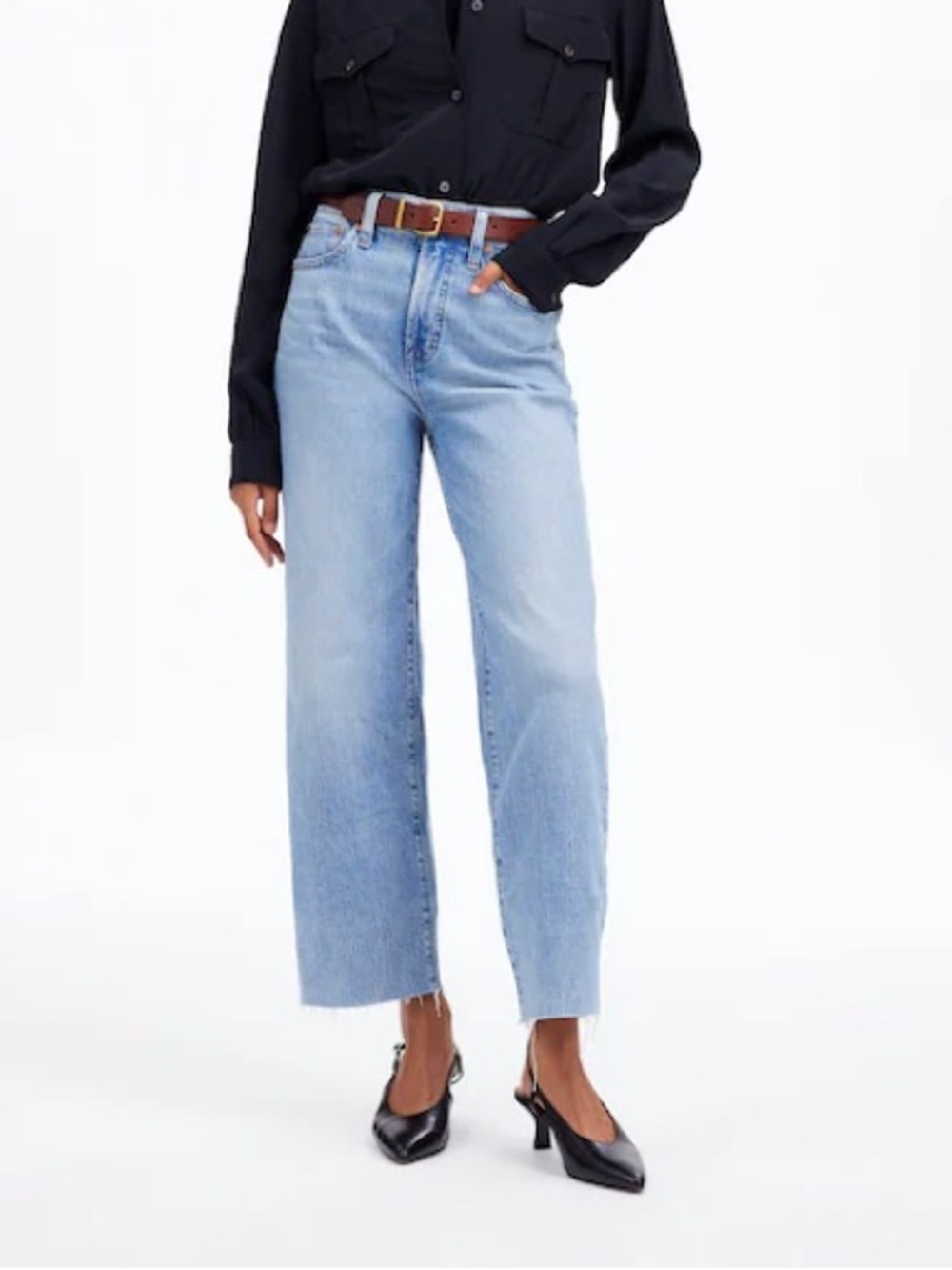 Madewell The Perfect Vintage Wide-Leg Crop Jean Size 28